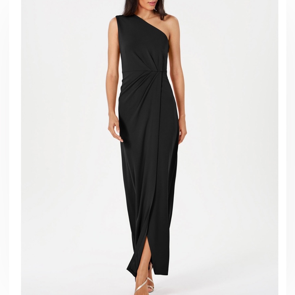 Calvin Klein black formal one shower gown